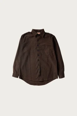 Coats, Jackets, And Vests<Monostereo Wooly Gingham One Pocket Shirt - Brown