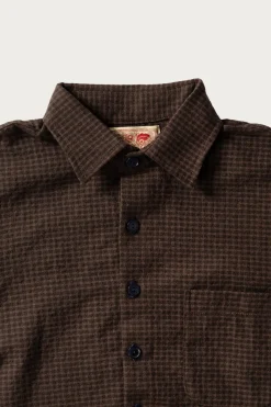 Coats, Jackets, And Vests<Monostereo Wooly Gingham One Pocket Shirt - Brown