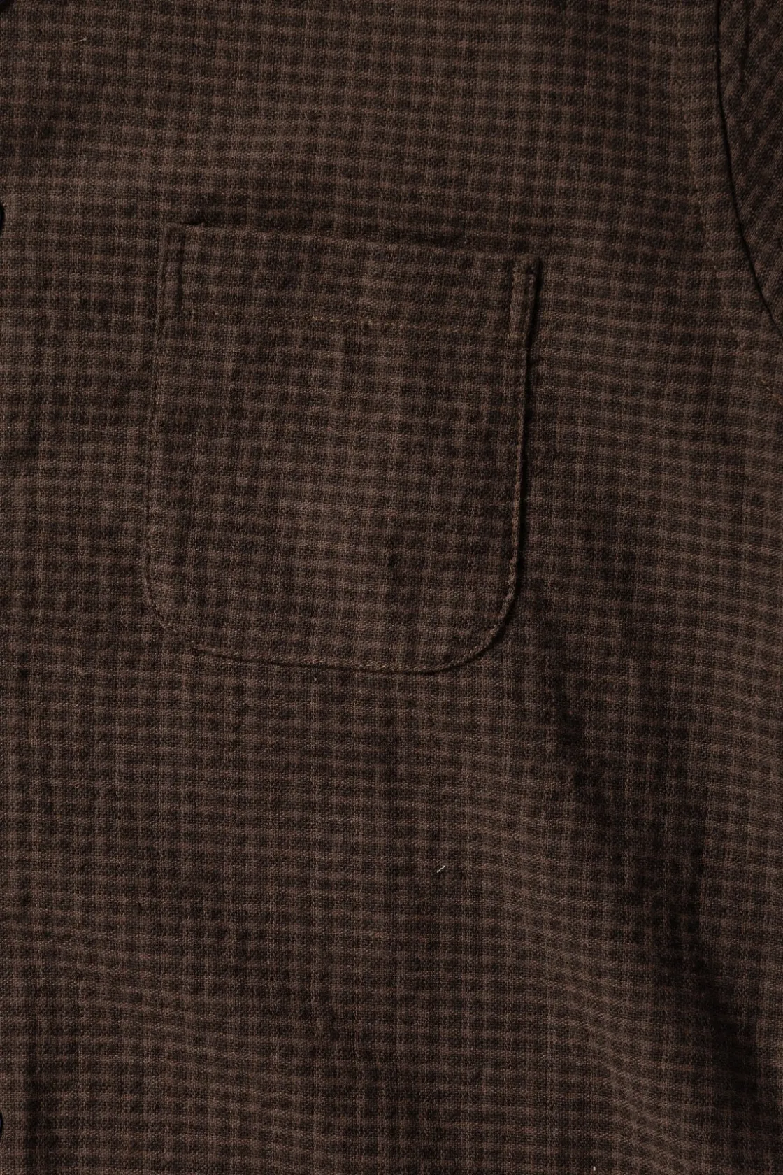 Coats, Jackets, And Vests<Monostereo Wooly Gingham One Pocket Shirt - Brown