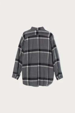 Shirts<Engineered Garments Work Shirt - Grey/Black Cotton Brushed Big Plaid