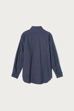 Shirts<Engineered Garments Work Shirt - Indigo Cotton Denim Flannel