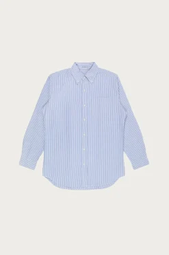 Shirts<Wythe Oxford - Blue/White Stripe