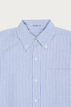 Shirts<Wythe Oxford - Blue/White Stripe