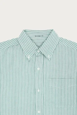 Shirts<Wythe Oxford - Evergreen Stripe